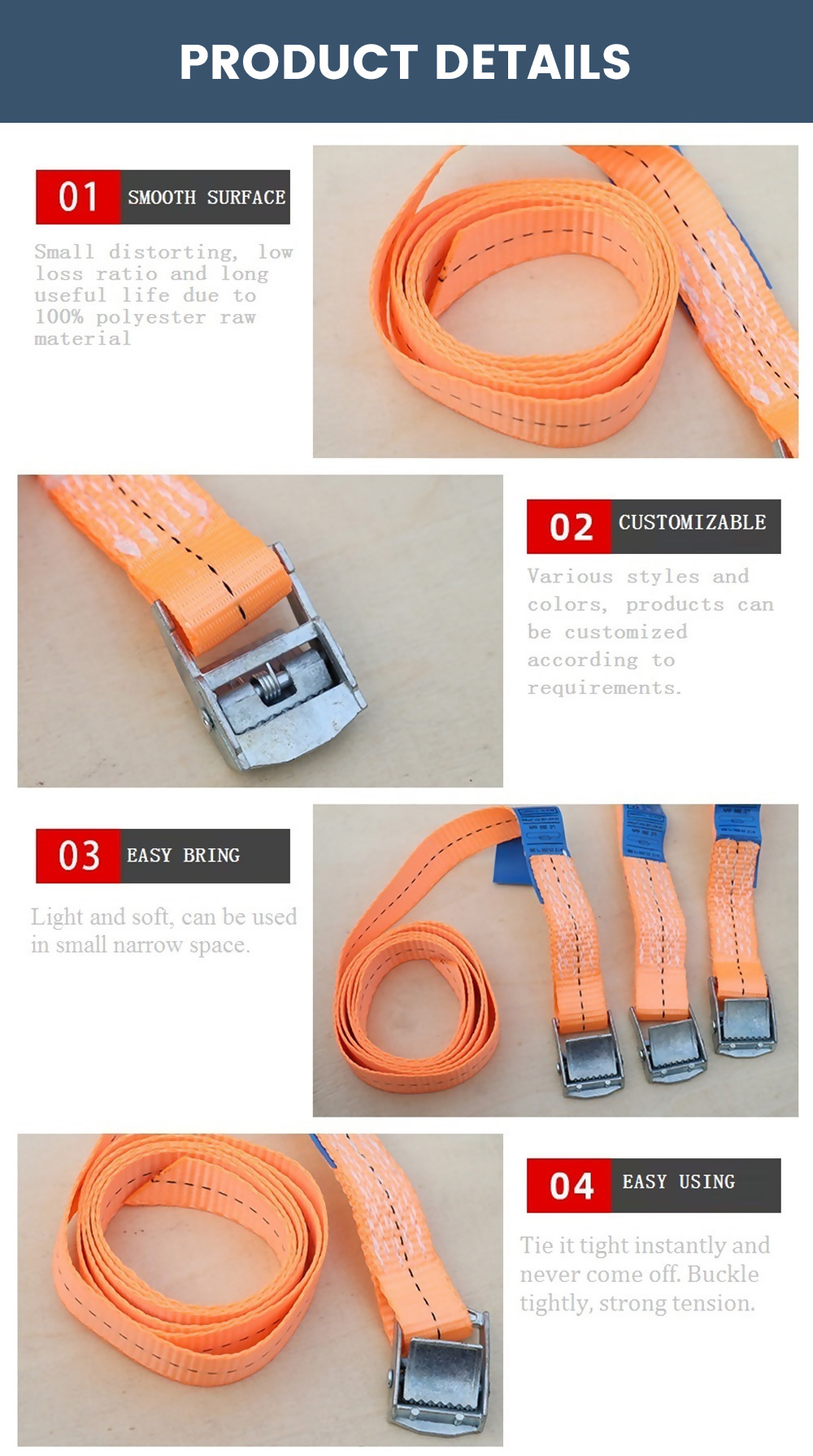 D.L.T SLING Clamp Buckle Lashing System DLT SLING Sistema de amarre con hebilla y abrazadera