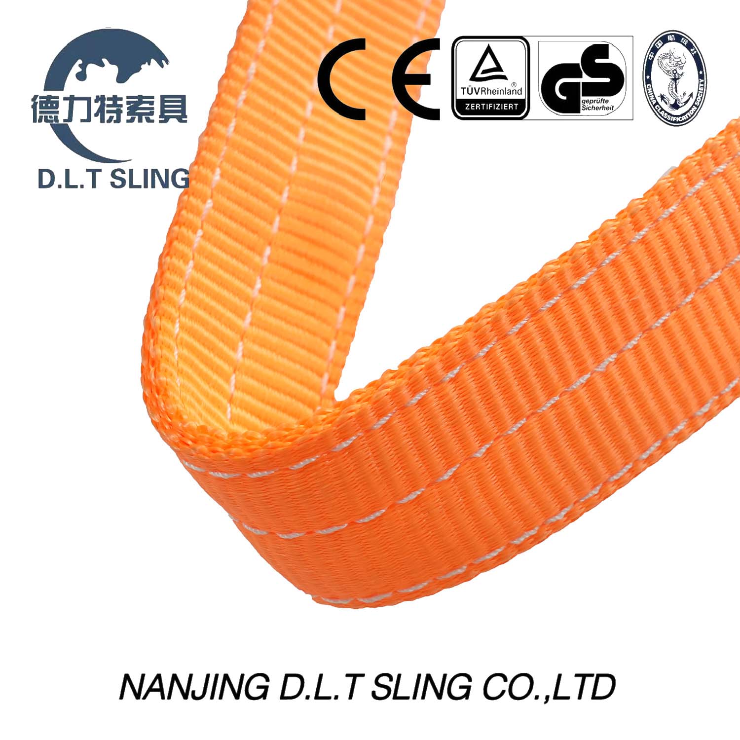 Eslinga de cinta plana sin fin naranja