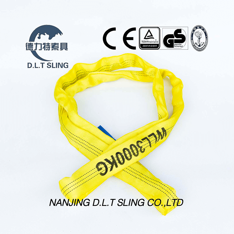 DLT Sling 3ton correas de honda redonda para levantar