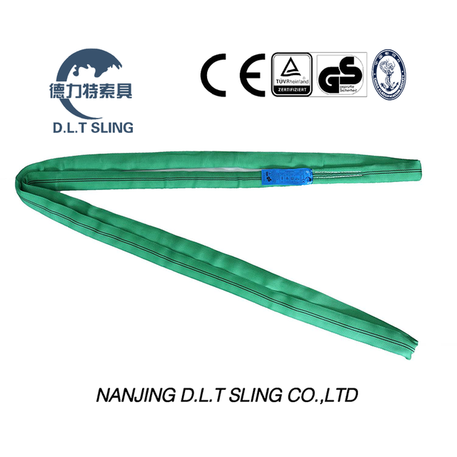 DLT Sling 100% poliéster 2 toneladas de esling redonda para levantar honda