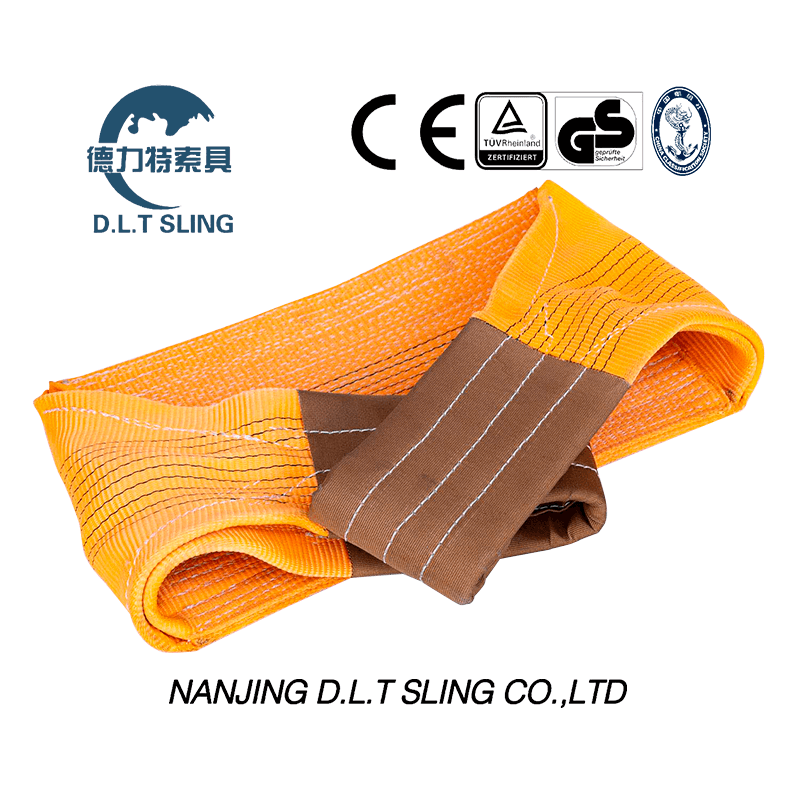 Sling plano de poliéster de 2 capas para levantamiento industrial