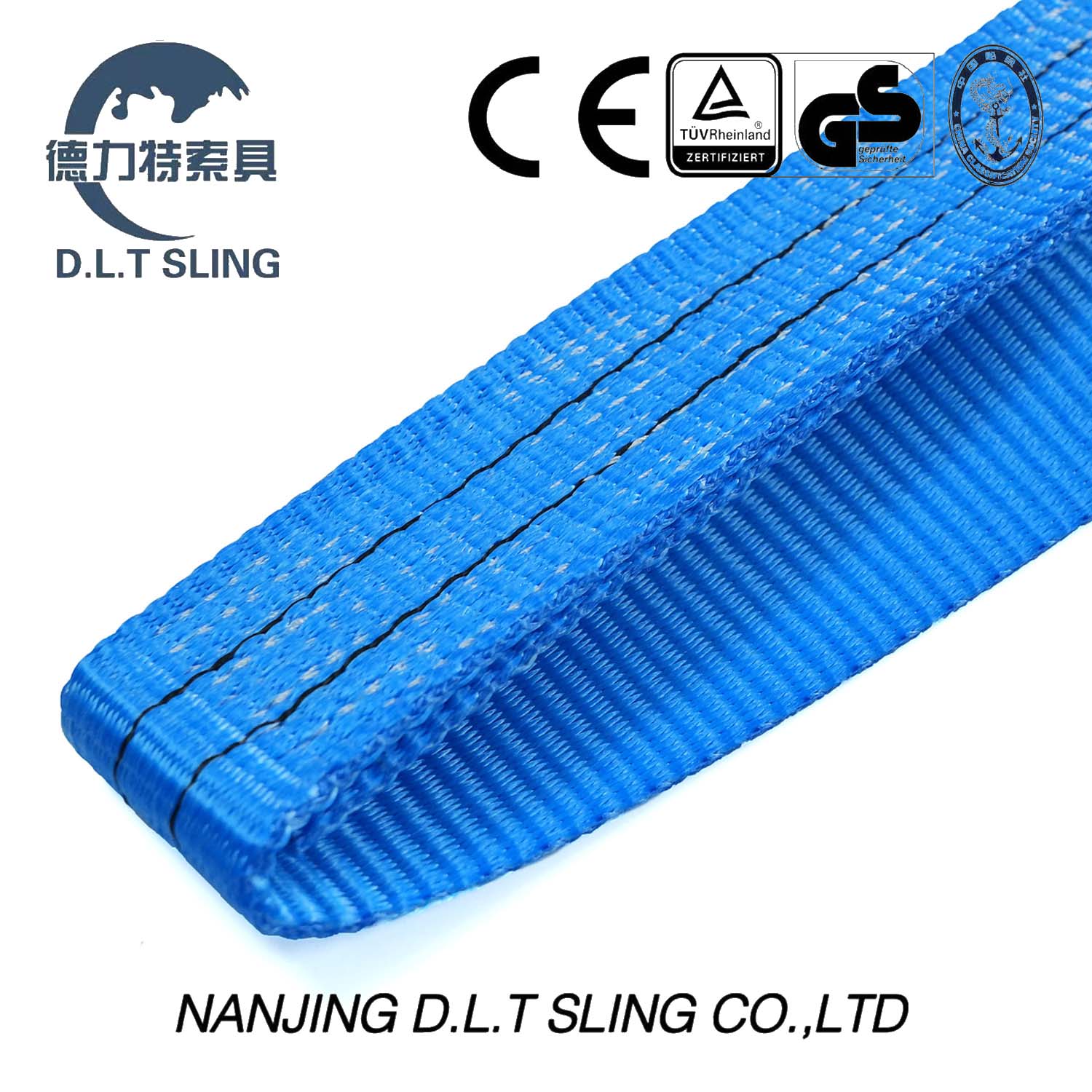 Línea azul y negra Sling de cintas sin fin 2m