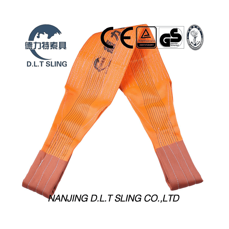 Sling plano de poliéster de 2 capas para levantamiento industrial
