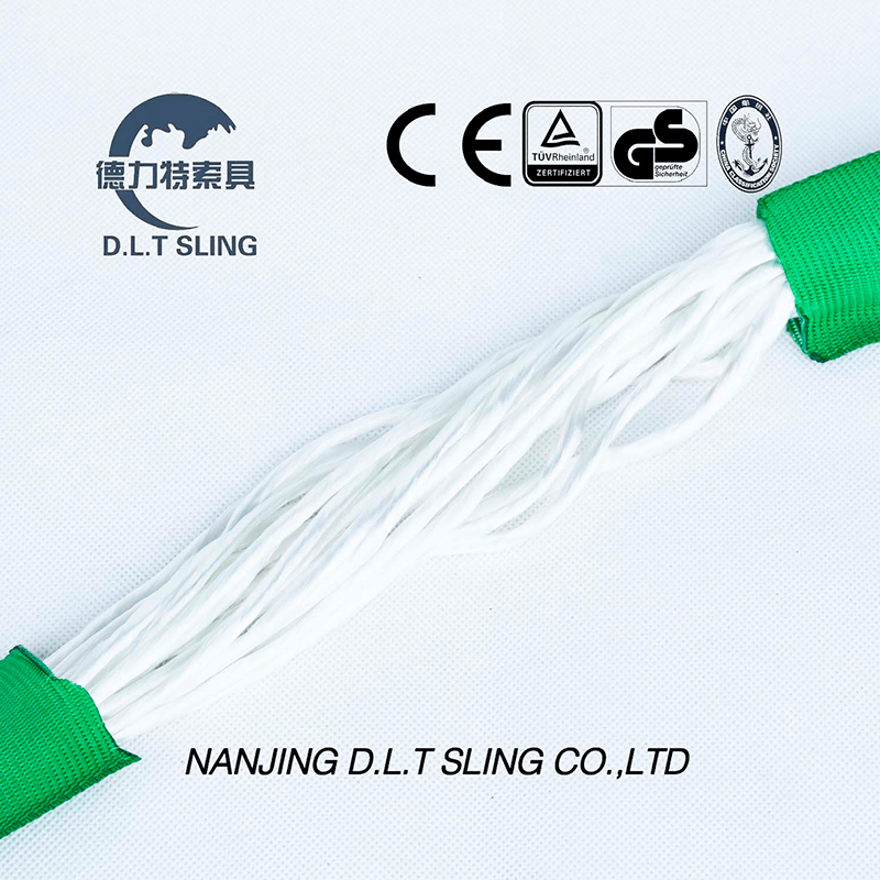DLT Sling 100% poliéster 2 toneladas de esling redonda para levantar honda