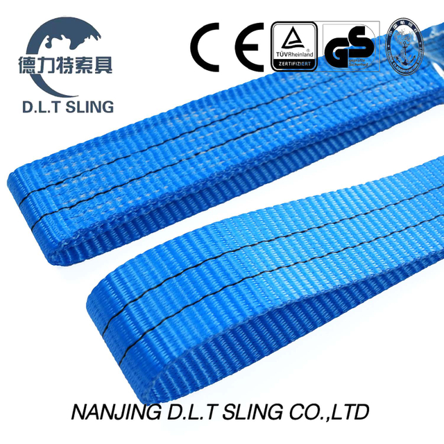 Línea azul y negra Sling de cintas sin fin 2m