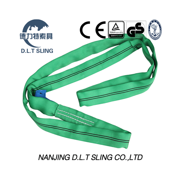 DLT Sling 100% poliéster 2 toneladas de esling redonda para levantar honda