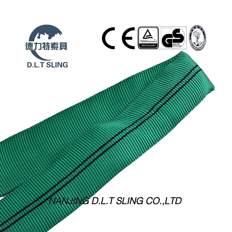 DLT Sling 100% poliéster 2 toneladas de esling redonda para levantar honda